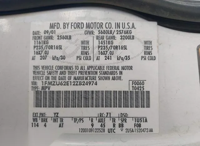 1FMZU62E12ZB24974 2002 2002 Ford Explorer- Xls 9