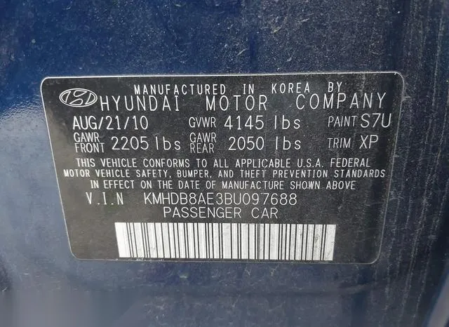 KMHDB8AE3BU097688 2011 2011 Hyundai Elantra- Touring Gls 9