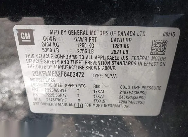 2GKFLXE32F6405472 2015 2015 GMC Terrain- Slt-1 9