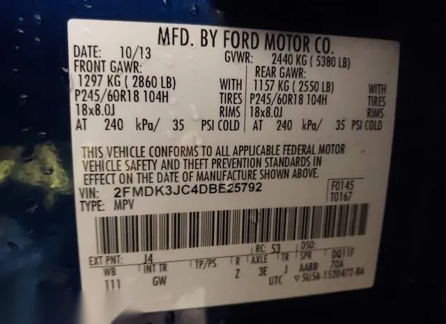 2FMDK3JC4DBE25792 2013 2013 Ford Edge- Sel 9