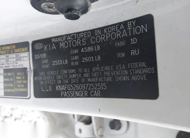 KNAFG526097252515 2009 2009 KIA Rondo- Lx V6 9