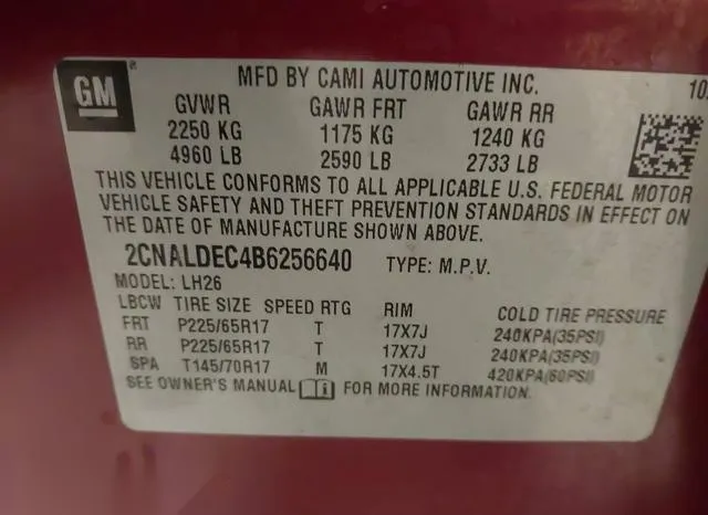 2CNALDEC4B6256640 2011 2011 Chevrolet Equinox- 1LT 9