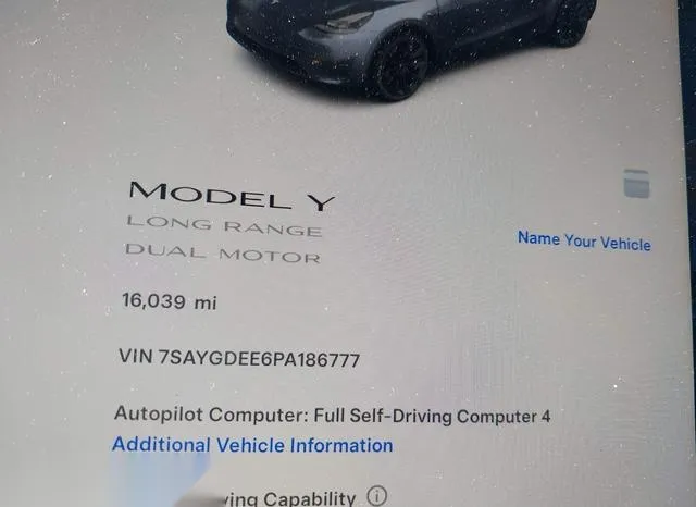 7SAYGDEE6PA186777 2023 2023 Tesla Model Y 7