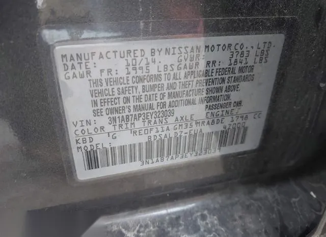 3N1AB7AP3EY323039 2014 2014 Nissan Sentra- SV 9