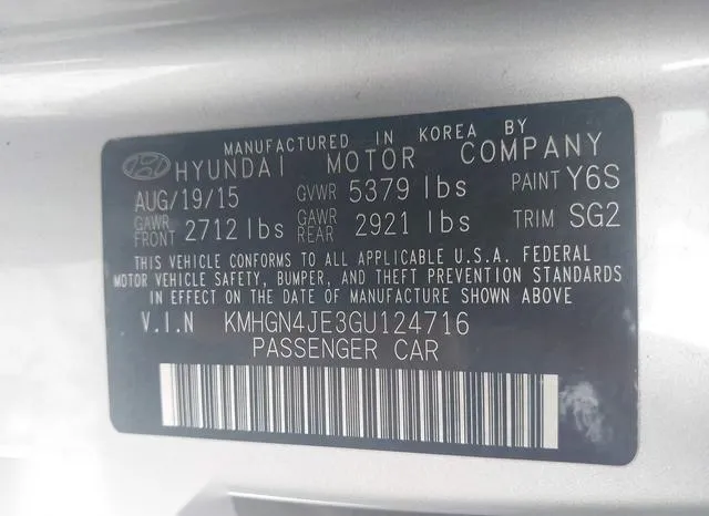 KMHGN4JE3GU124716 2016 2016 Hyundai Genesis- 3-8 9