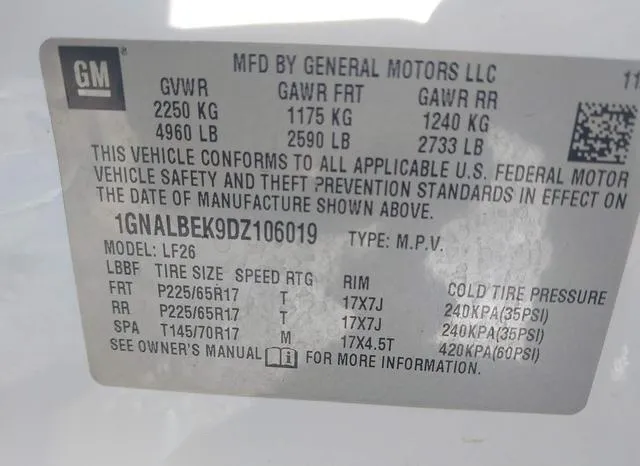 1GNALBEK9DZ106019 2013 2013 Chevrolet Equinox- LS 9