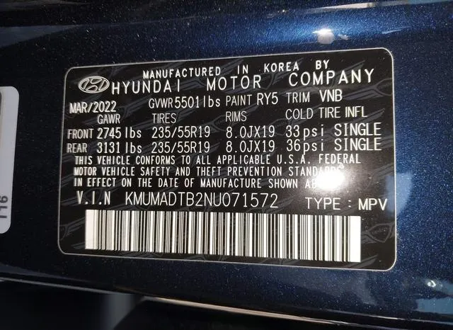 KMUMADTB2NU071572 2022 2022 Genesis GV70- 2-5T Awd 9