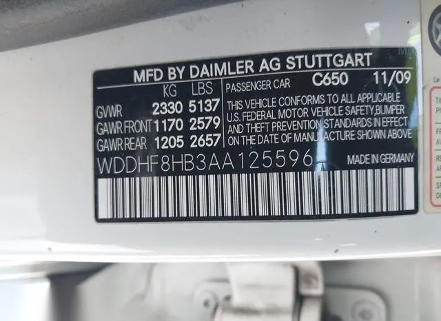 WDDHF8HB3AA125596 2010 2010 Mercedes-Benz E 350- 4Matic 9