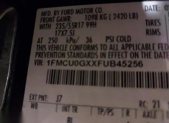 1FMCU0GXXFUB45256 2015 2015 Ford Escape- SE 9