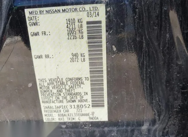 1N4AL3AP1EC318052 2014 2014 Nissan Altima- 2-5 S 9