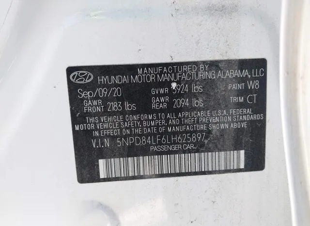 5NPD84LF6LH625897 2020 2020 Hyundai Elantra- Sel 9