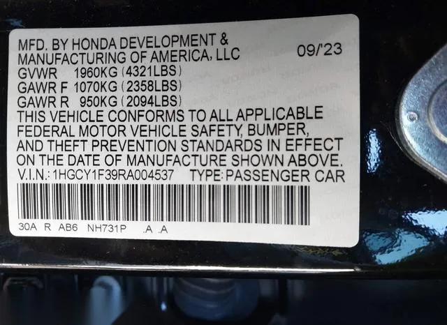 1HGCY1F39RA004537 2024 2024 Honda Accord- EX 9