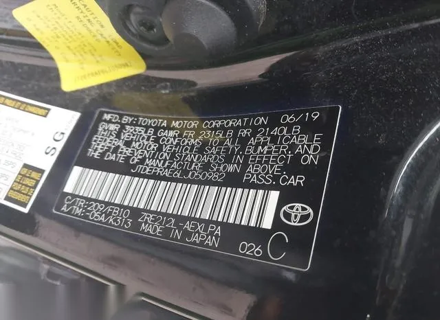 JTDEPRAE6LJ050982 2020 2020 Toyota Corolla- LE 9