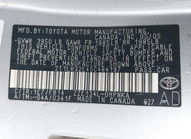 2T1LR32E45C484197 2005 2005 Toyota Matrix- XR 9