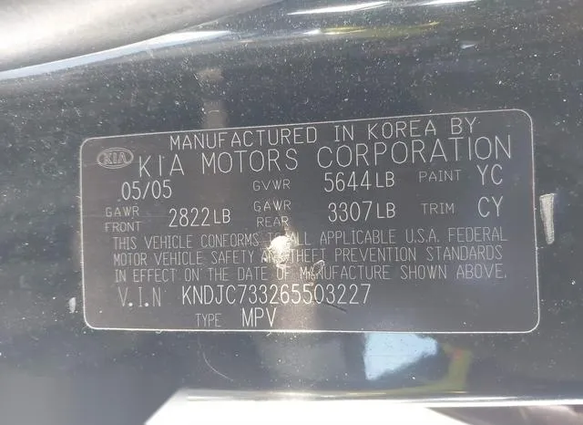 KNDJC733265503227 2006 2006 KIA Sorento- Ex/Lx 9