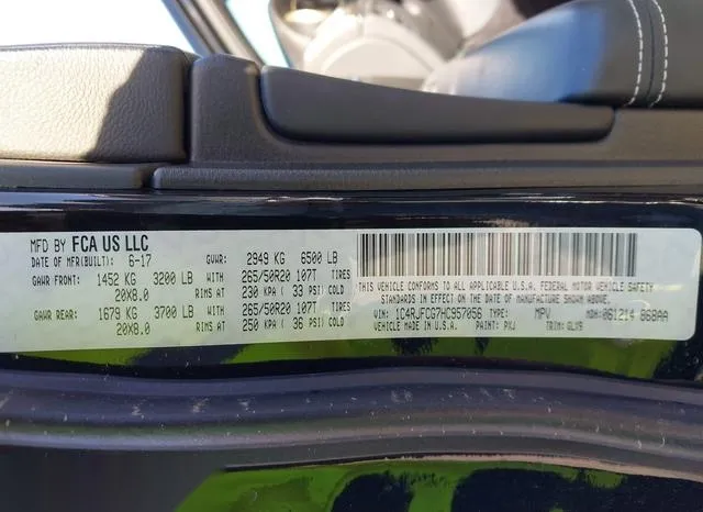 1C4RJFCG7HC957056 2017 2017 Jeep Grand Cherokee- Overland 4X4 8