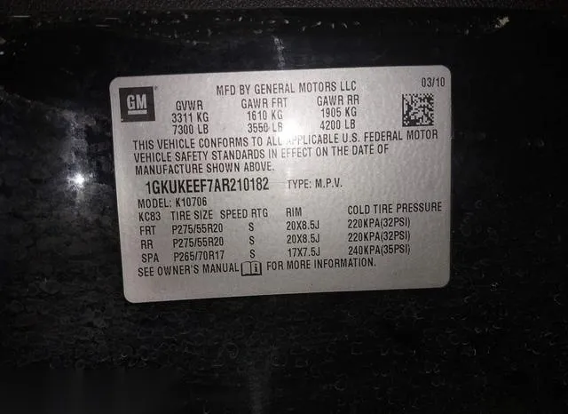 1GKUKEEF7AR210182 2010 2010 GMC Yukon- Denali 9