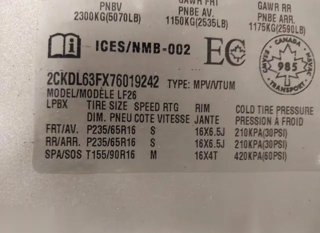 2CKDL63XX76019242 2007 2007 Pontiac Torrent 9