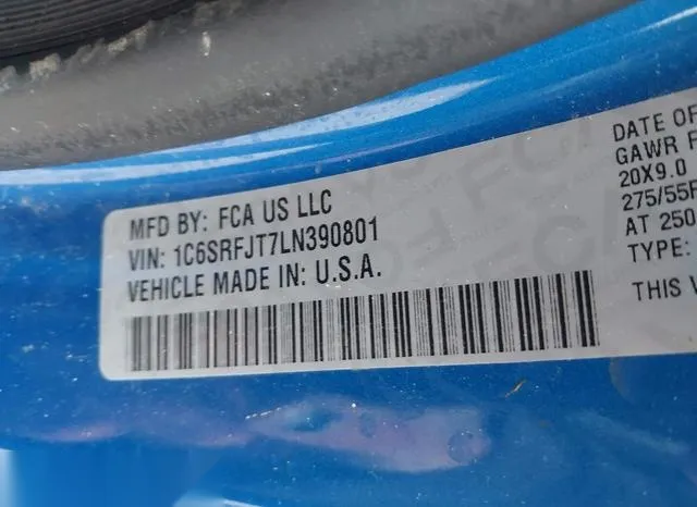 1C6SRFJT7LN390801 2020 2020 RAM 1500- Laramie  4X4 5-7 Box 9