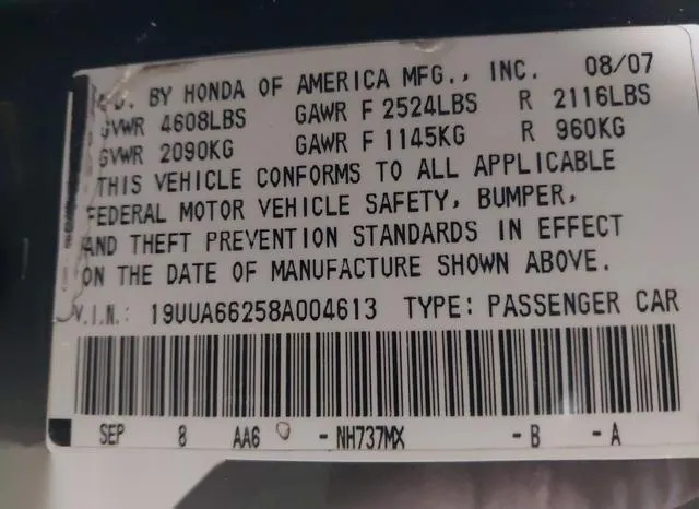 19UUA66258A004613 2008 2008 Acura TL- 3-2 9