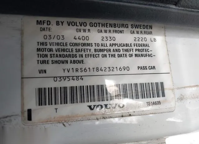 YV1RS61T842321690 2004 2004 Volvo S60- 2-4 9