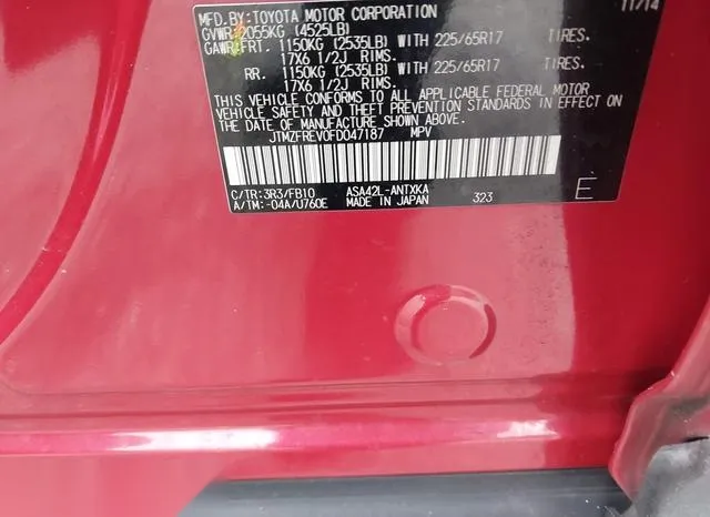 JTMZFREV0FD047187 2015 2015 Toyota RAV4- LE 9