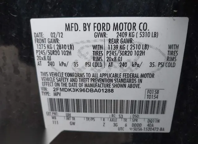 2FMDK3K96DBA01288 2013 2013 Ford Edge- Limited 9