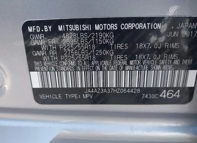 JA4AZ3A37HZ064428 2017 2017 Mitsubishi Outlander- Sel 9