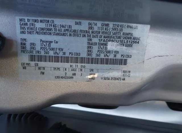 1FADP5CU1EL512564 2014 2014 Ford C-Max- Energi Sel 9