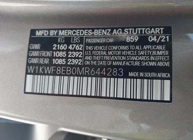 W1KWF8EB0MR644283 2021 2021 Mercedes-Benz C 300- 4Matic 9