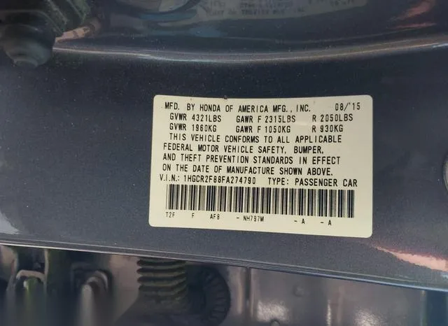 1HGCR2F88FA274790 2015 2015 Honda Accord- Ex-L 9