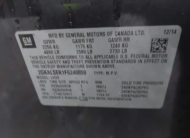 2GKALSEK1F6248859 2015 2015 GMC Terrain- Slt 9