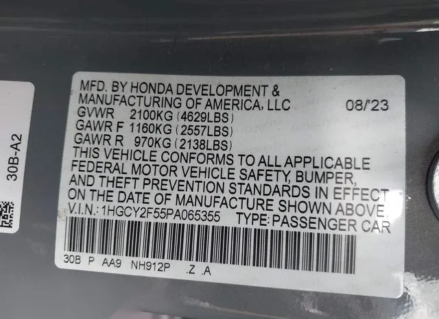 1HGCY2F55PA065355 2023 2023 Honda Accord- Hybrid Sport 9