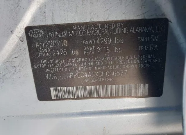 5NPEC4ACXBH056577 2011 2011 Hyundai Sonata- SE 9