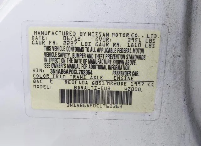 3N1AB6AP0CL762364 2012 2012 Nissan Sentra- 2-0 S 9