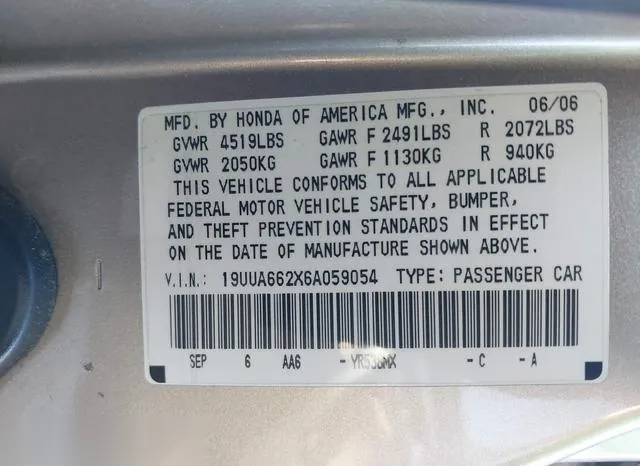 19UUA662X6A059054 2006 2006 Acura TL 9