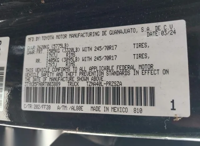 3TYKB5FN8RT003889 2024 2024 Toyota Tacoma- Double Cab 8