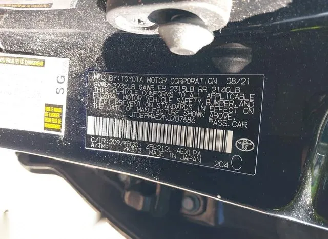 JTDEPMAE2NJ207686 2022 2022 Toyota Corolla- LE 9