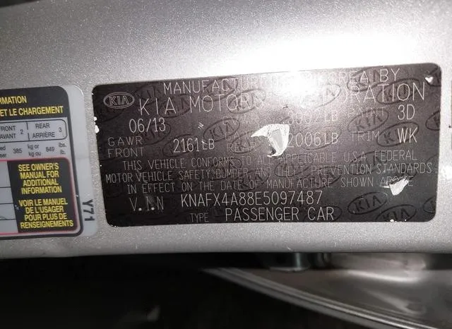 KNAFX4A88E5097487 2014 2014 KIA Forte- EX 9