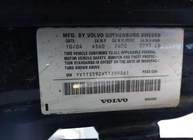 YV1TS592X51399861 2005 2005 Volvo S80- 2-5T 9