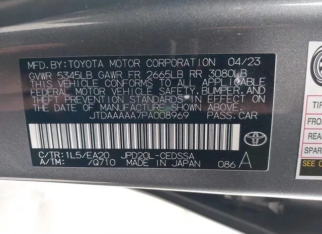 JTDAAAAA7PA008969 2023 2023 Toyota Mirai- Xle 9