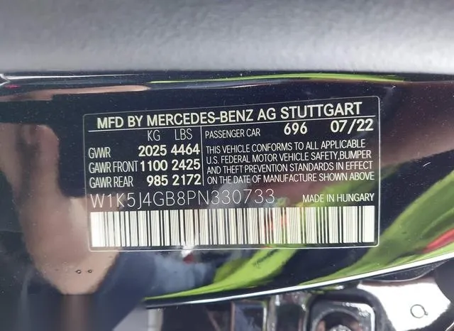 W1K5J4GB8PN330733 2023 2023 Mercedes-Benz Cla 250 Coupe 9