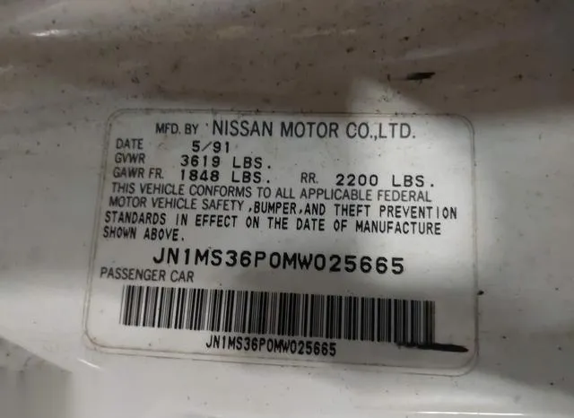 JN1MS36P0MW025665 1991 1991 Nissan 240SX- Le/Se 9