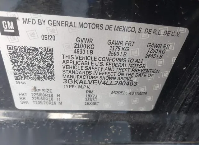 3GKALVEV4LL280403 2020 2020 GMC Terrain- Awd Slt 8