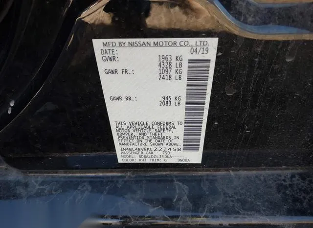 1N4BL4BV8KC227458 2019 2019 Nissan Altima- 2-5 S 9