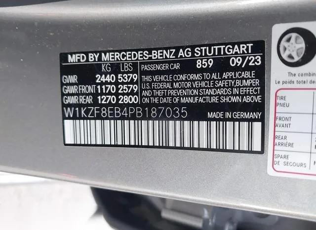 W1KZF8EB4PB187035 2023 2023 Mercedes-Benz E 350- 4Matic 9