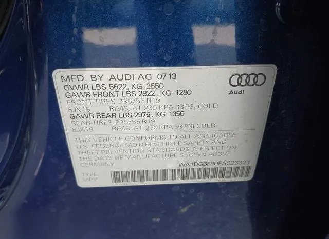 WA1DGBFP0EA023321 2014 2014 Audi Q5- 3-0T Premium Plus 9