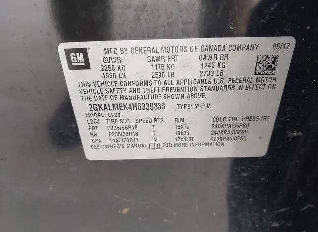 2GKALMEK4H6339333 2017 2017 GMC Terrain- Sle-1 9