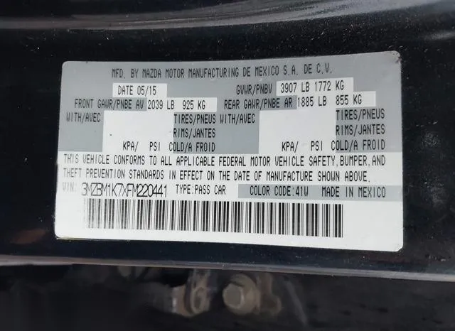 3MZBM1K7XFM220441 2015 2015 Mazda 3- I Sport 9