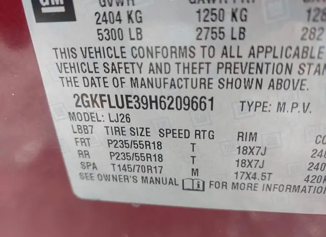 2GKFLUE39H6209661 2017 2017 GMC Terrain- Slt 9